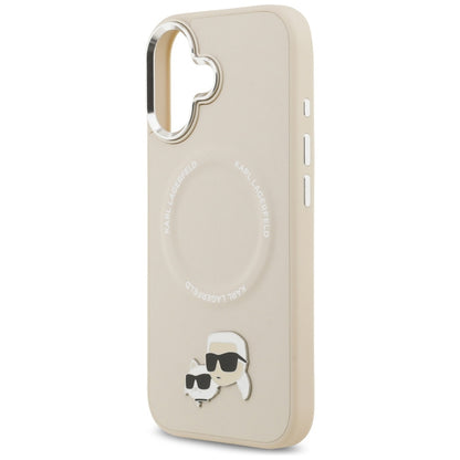 MagSafe-deksel for Apple iPhone 17, Karl Lagerfeld, Karl & Choupette Pins, Beige