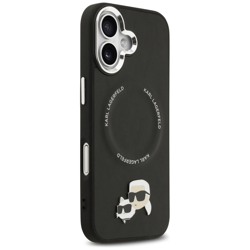 MagSafe-deksel for Apple iPhone 17, Karl Lagerfeld, Karl & Choupette Pins, Svart