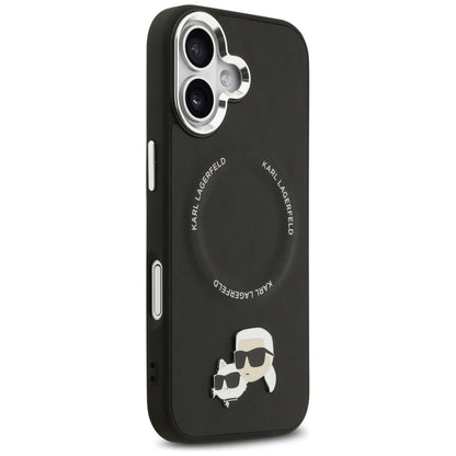 MagSafe-deksel for Apple iPhone 17, Karl Lagerfeld, Karl & Choupette Pins, Svart