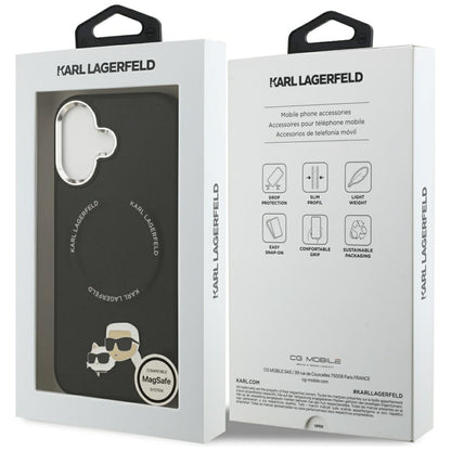MagSafe-deksel for Apple iPhone 17, Karl Lagerfeld, Karl & Choupette Pins, Svart