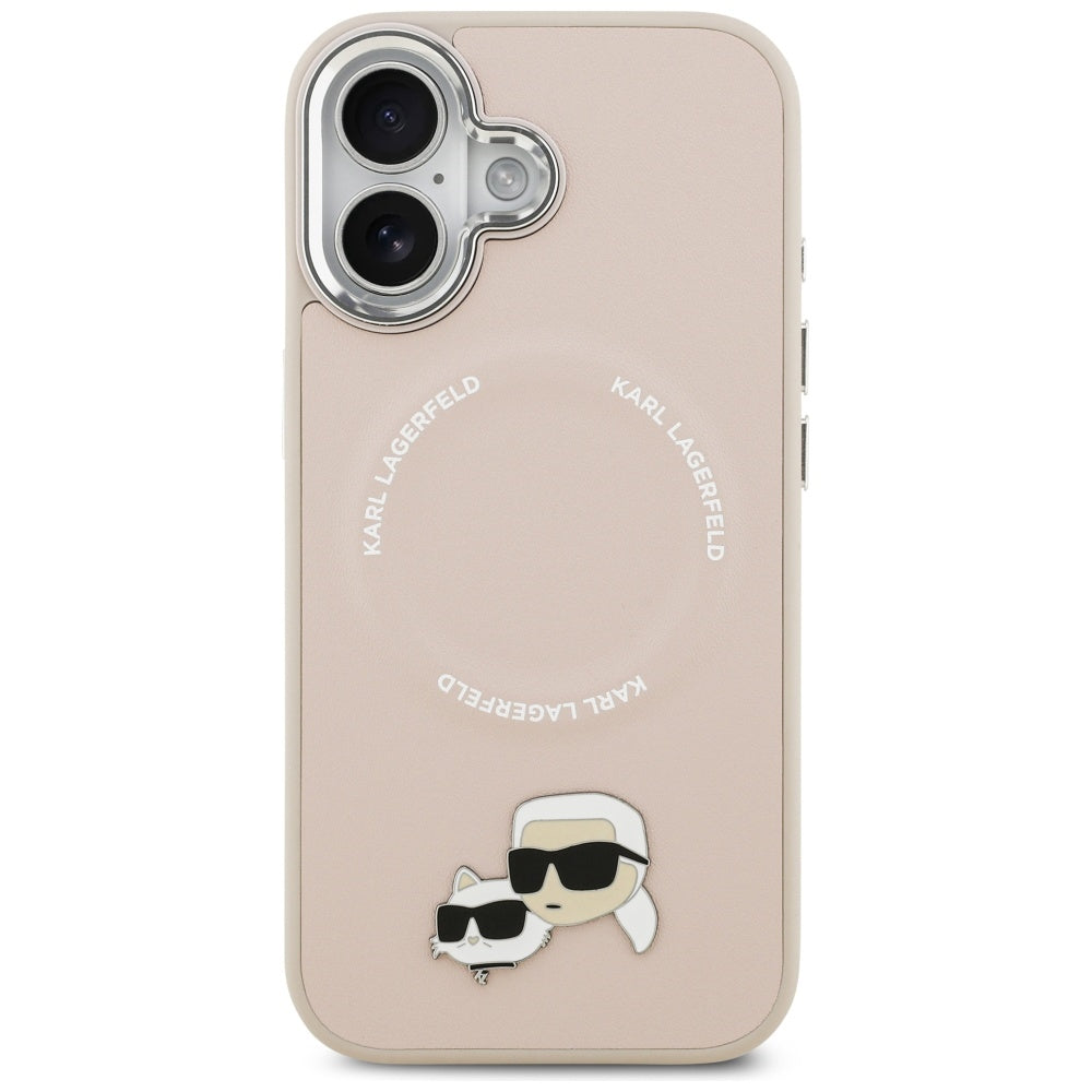 MagSafe deksel for Apple iPhone 17, Karl Lagerfeld, Karl & Choupette Pins, Rosa