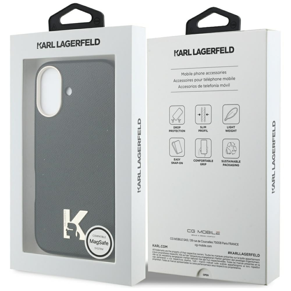 MagSafe deksel for Apple iPhone 17, Karl Lagerfeld, Karl Head Logo, Svart