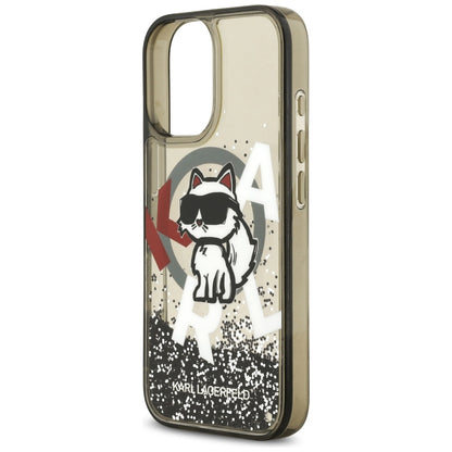 MagSafe-deksel for Apple iPhone 17, Karl Lagerfeld, Liquid Glitter Logo Choupette, Svart