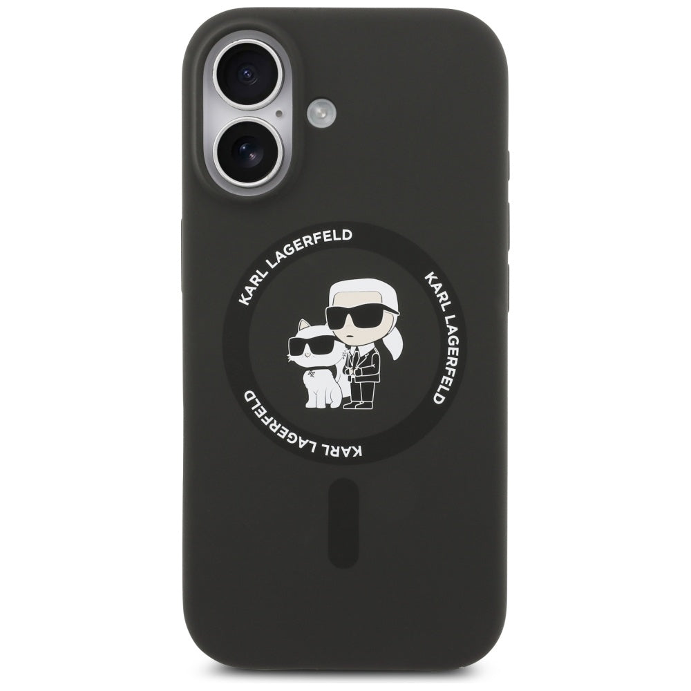 MagSafe-deksel for Apple iPhone 17, Karl Lagerfeld, Ring Karl & Choupette, Svart