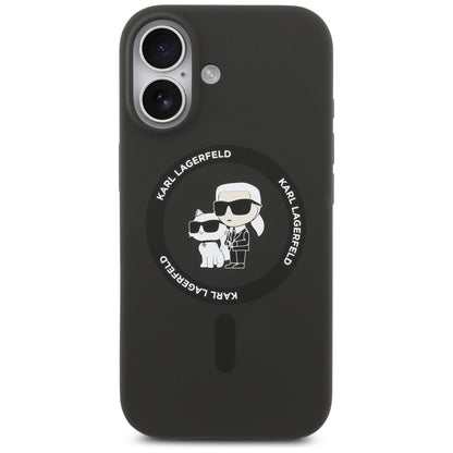 MagSafe-deksel for Apple iPhone 17, Karl Lagerfeld, Ring Karl & Choupette, Svart