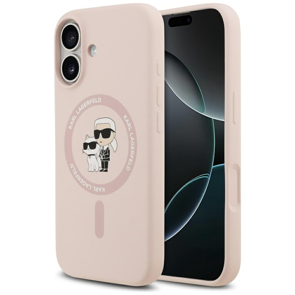 MagSafe deksel for Apple iPhone 17, Karl Lagerfeld, Ring Karl & Choupette, Rosa