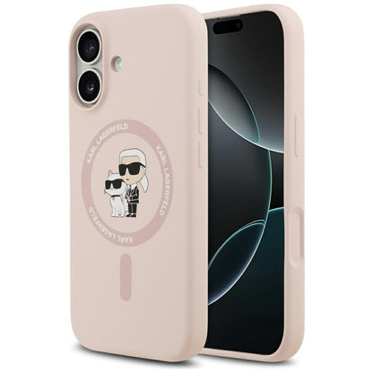 MagSafe deksel for Apple iPhone 17, Karl Lagerfeld, Ring Karl & Choupette, Rosa