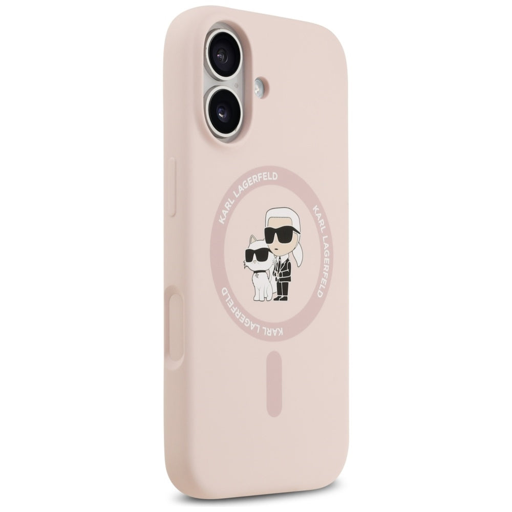 MagSafe deksel for Apple iPhone 17, Karl Lagerfeld, Ring Karl & Choupette, Rosa