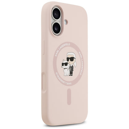 MagSafe deksel for Apple iPhone 17, Karl Lagerfeld, Ring Karl & Choupette, Rosa
