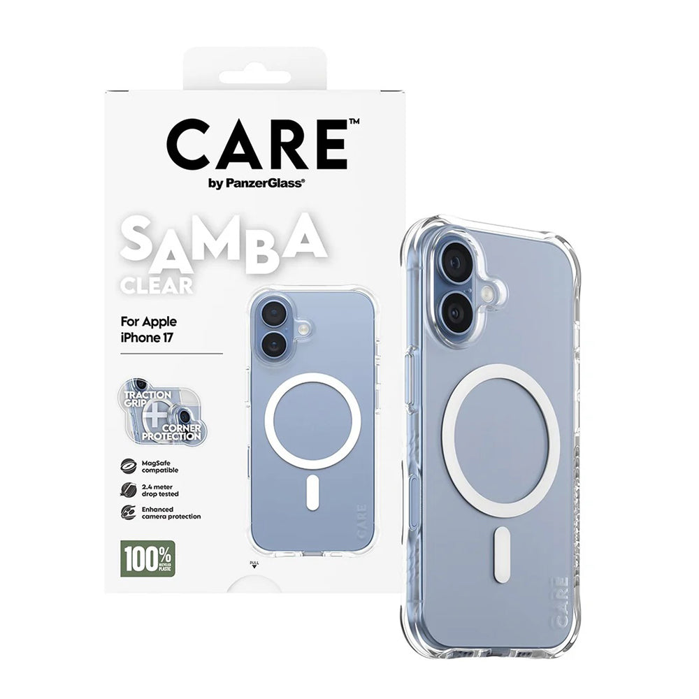 MagSafe-deksel for Apple iPhone 17, PanzerGlass, Motebevisst, Transparent Hvit