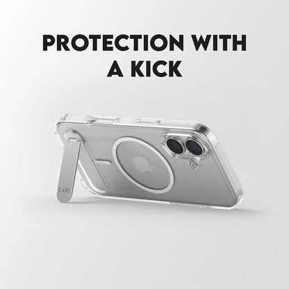 MagSafe-deksel for Apple iPhone 17, PanzerGlass, med Kickstand, Gjennomsiktig