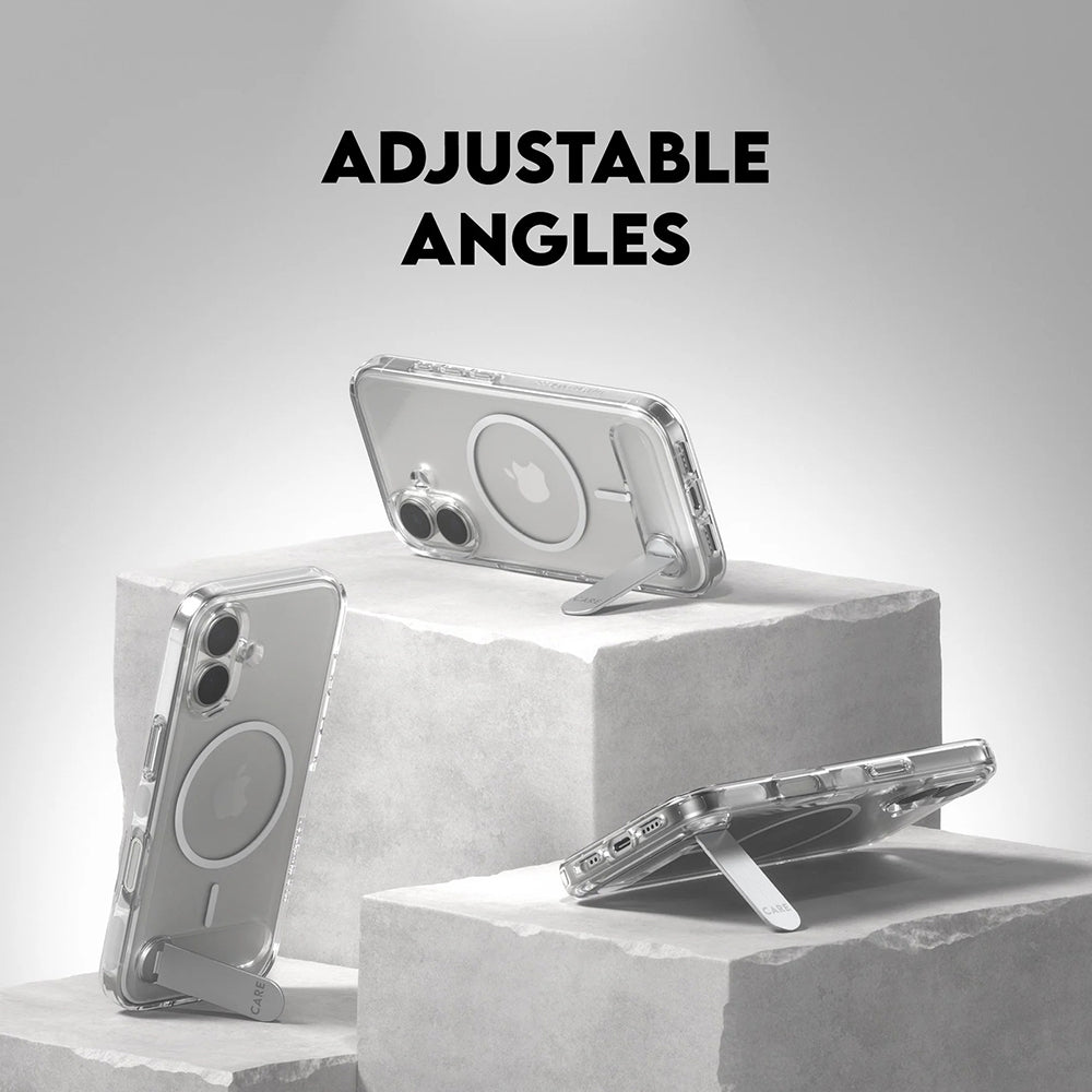 MagSafe-deksel for Apple iPhone 17, PanzerGlass, med Kickstand, Gjennomsiktig