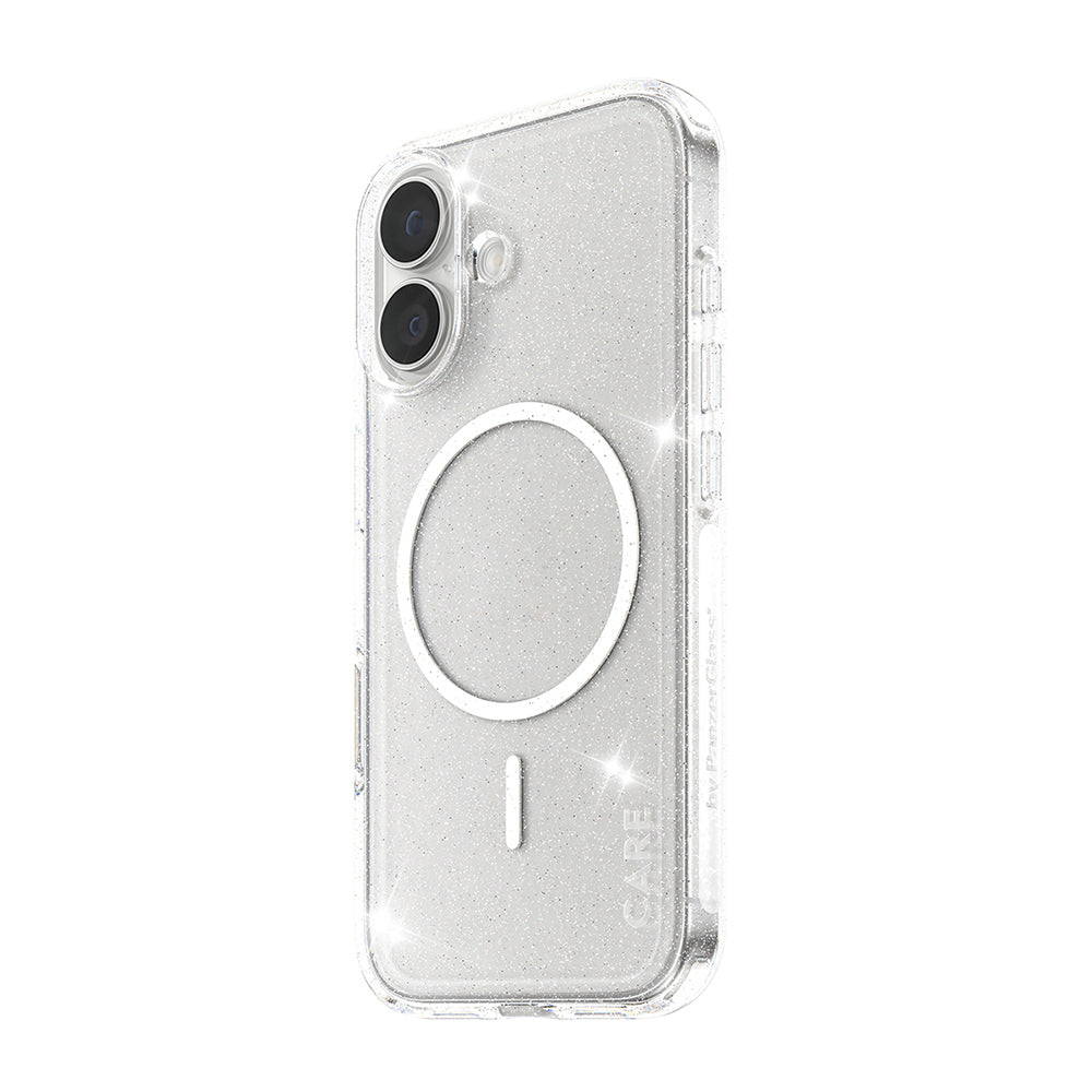 MagSafe-deksel for Apple iPhone 17, PanzerGlass, Care Urban Explorer Star Lit, Transparent Hvit