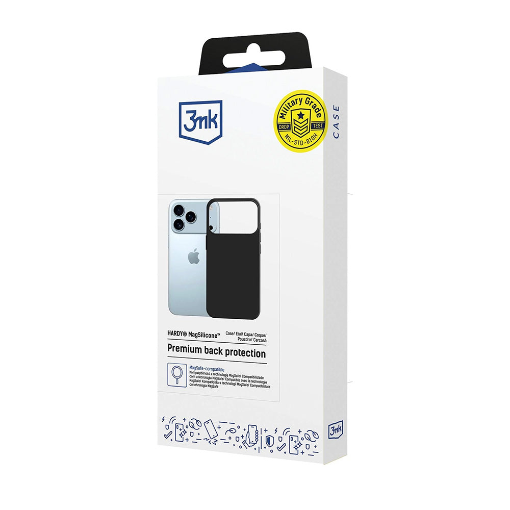 MagSafe-deksel for Apple iPhone 17 Pro, 3MK, Hardy, Svart