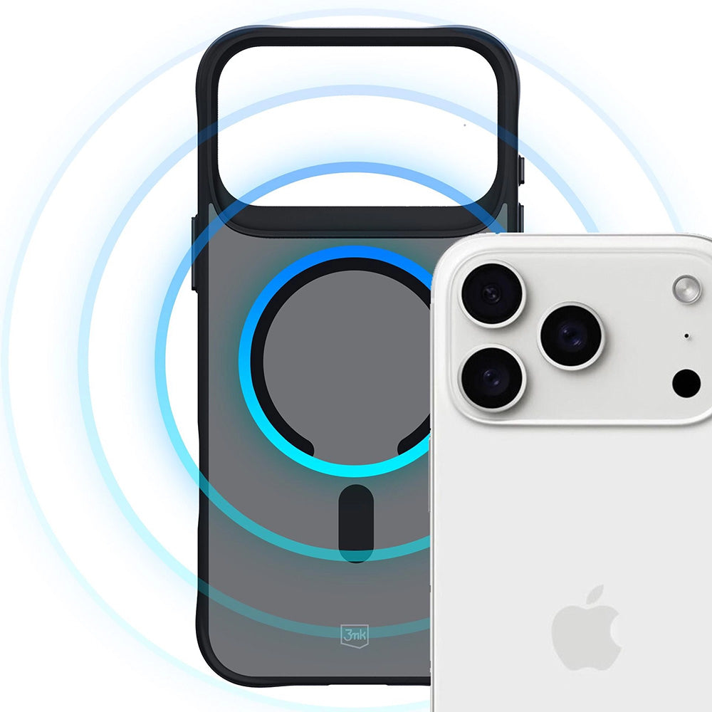 MagSafe-deksel for Apple iPhone 17 Pro, 3MK, Smoke MagCase, Svart