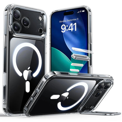 MagSafe-deksel for Apple iPhone 17 Pro, ESR, Classic Hybrid Kickstand, Gjennomsiktig