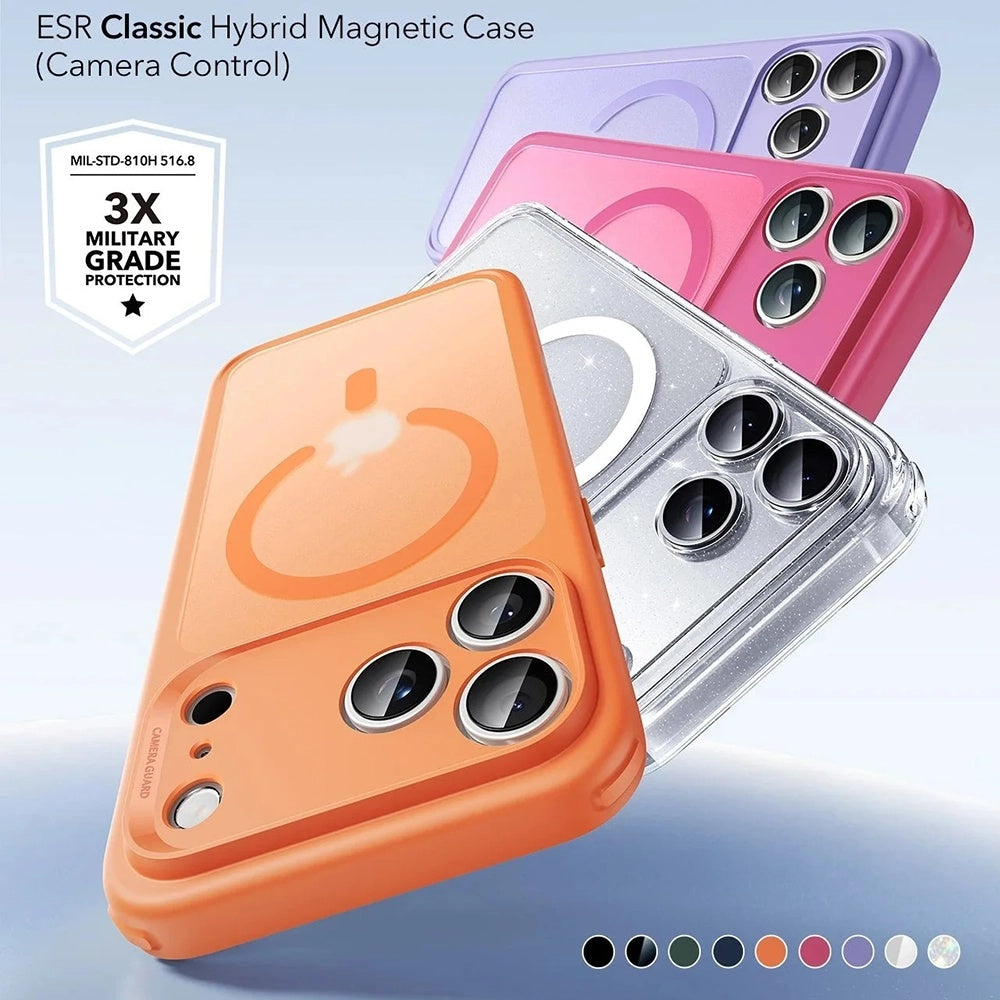 MagSafe-deksel for Apple iPhone 17 Pro, ESR, Classic Hybrid, Satinert Oransje
