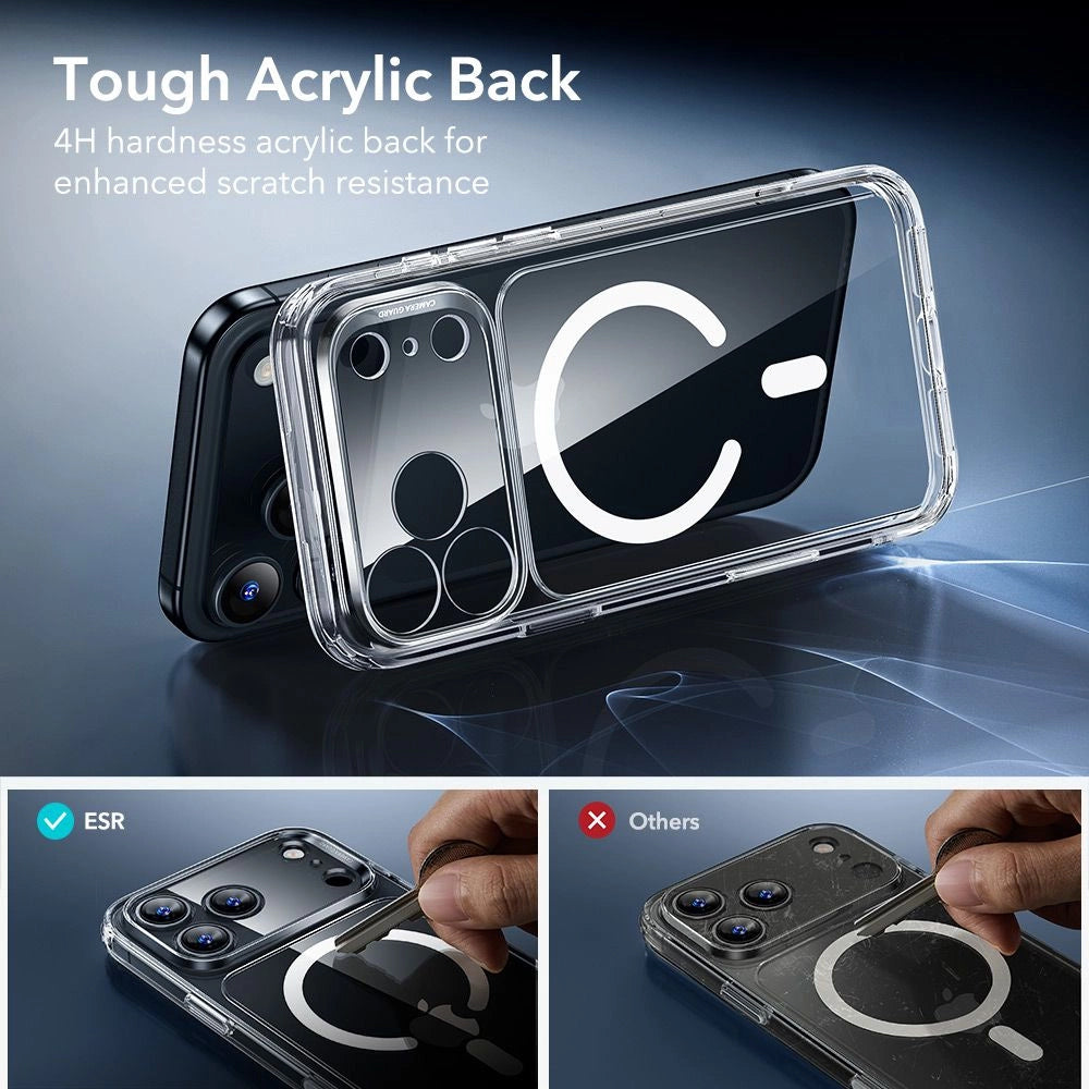 MagSafe-deksel for Apple iPhone 17 Pro, ESR, Classic Hybrid med skjermbeskytter, Gjennomsiktig