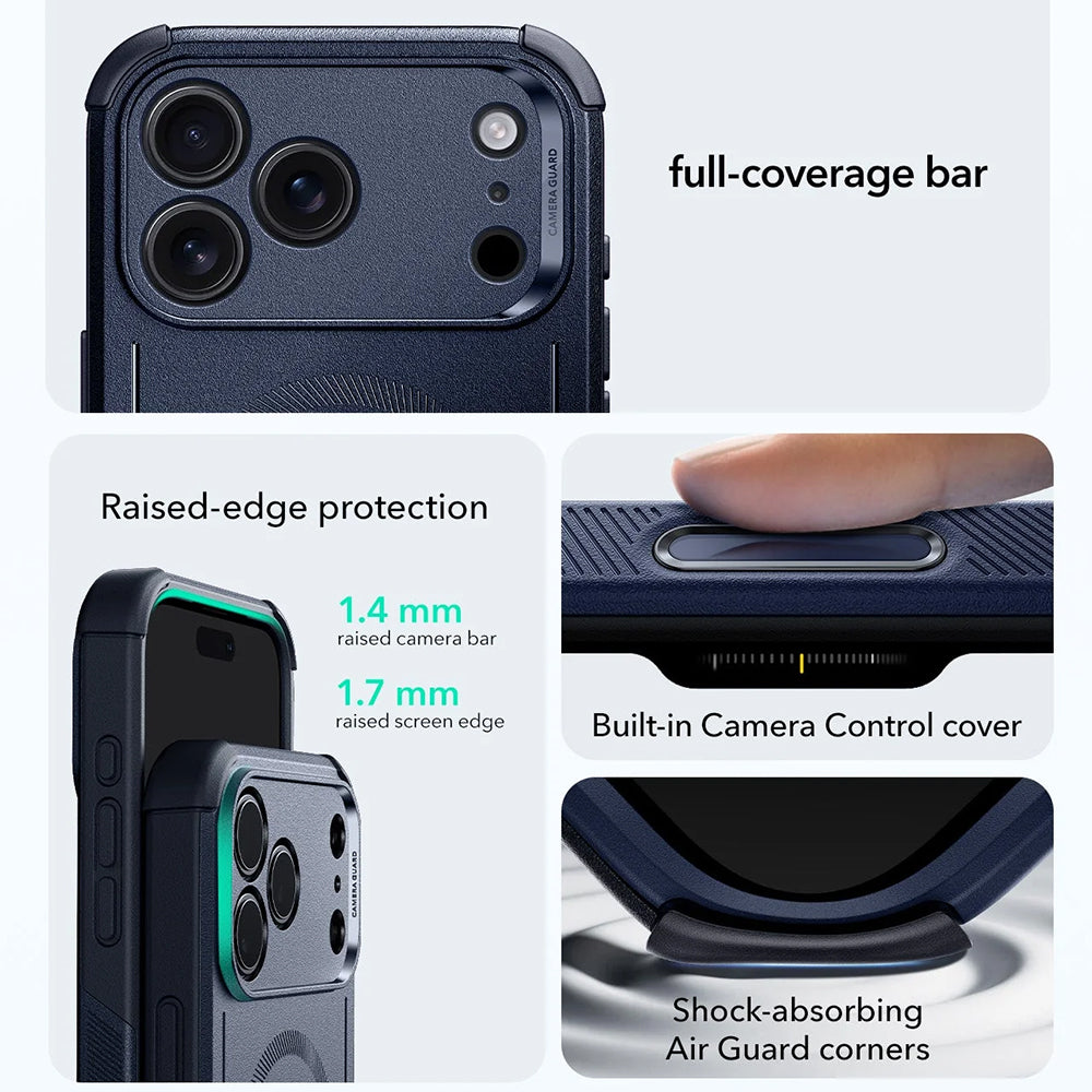 MagSafe-deksel for Apple iPhone 17 Pro, ESR, Cyber, Blå