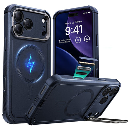 MagSafe-deksel for Apple iPhone 17 Pro, ESR, Cyber Armor Kickstand, Blå