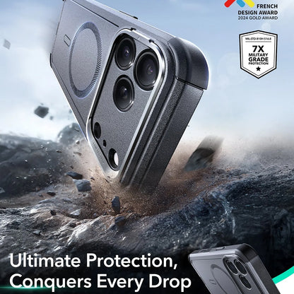 MagSafe-deksel for Apple iPhone 17 Pro, ESR, Cyber Armor Kickstand, Grå