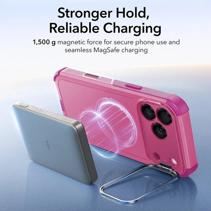 MagSafe-deksel for Apple iPhone 17 Pro, ESR, Cyber Armor Kickstand, Rosa