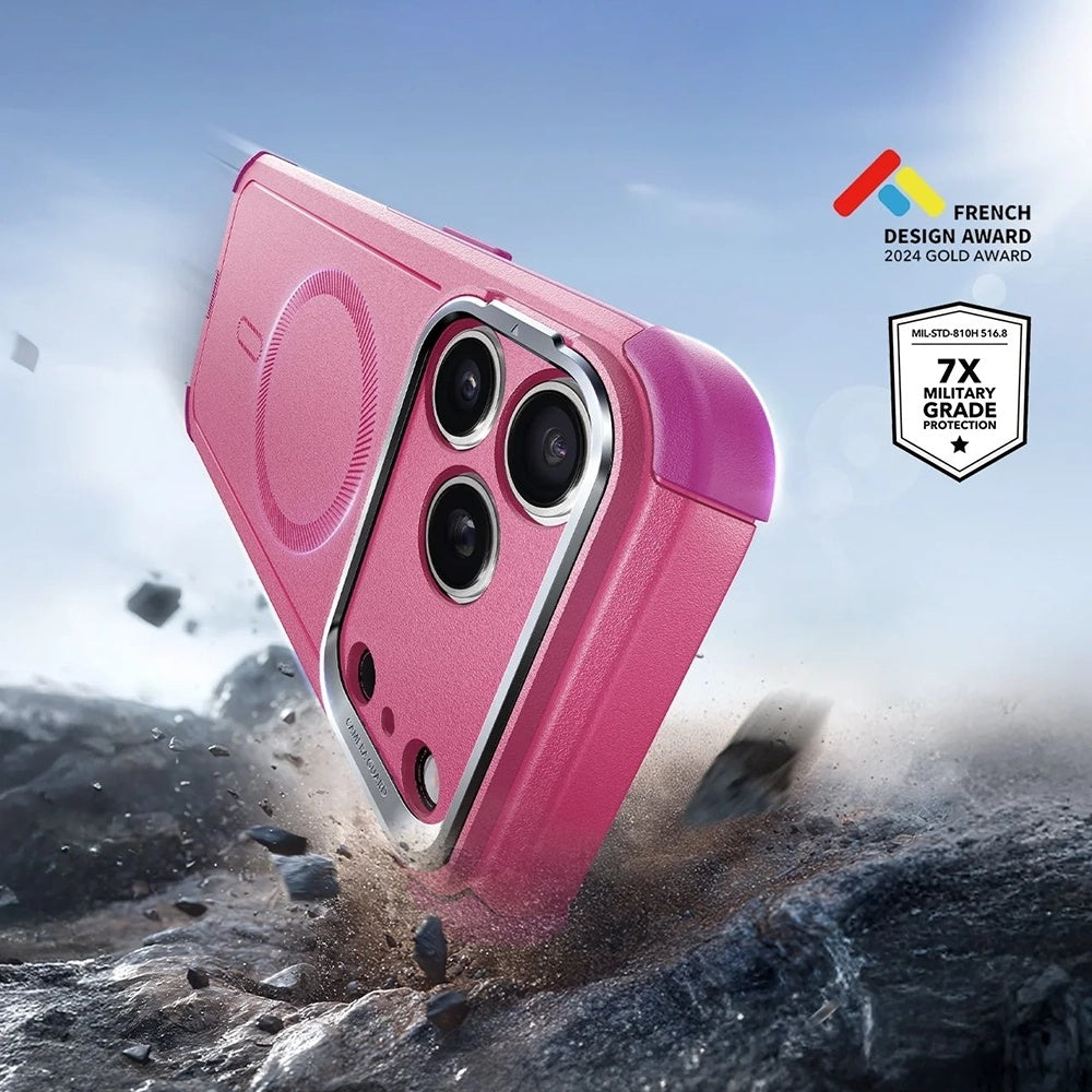 MagSafe-deksel for Apple iPhone 17 Pro, ESR, Cyber Armor Kickstand, Rosa