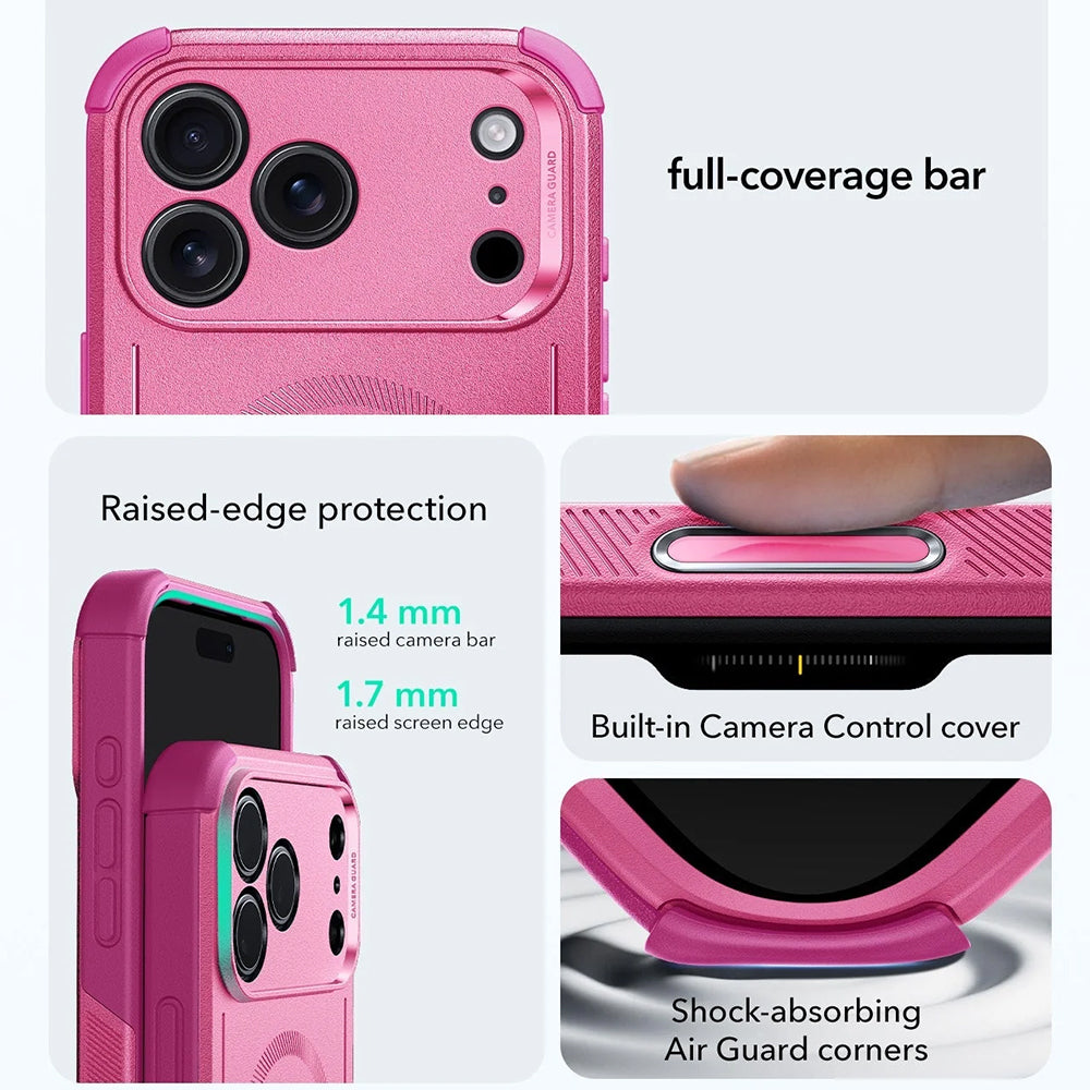 MagSafe-deksel for Apple iPhone 17 Pro, ESR, Cyber, Rosa