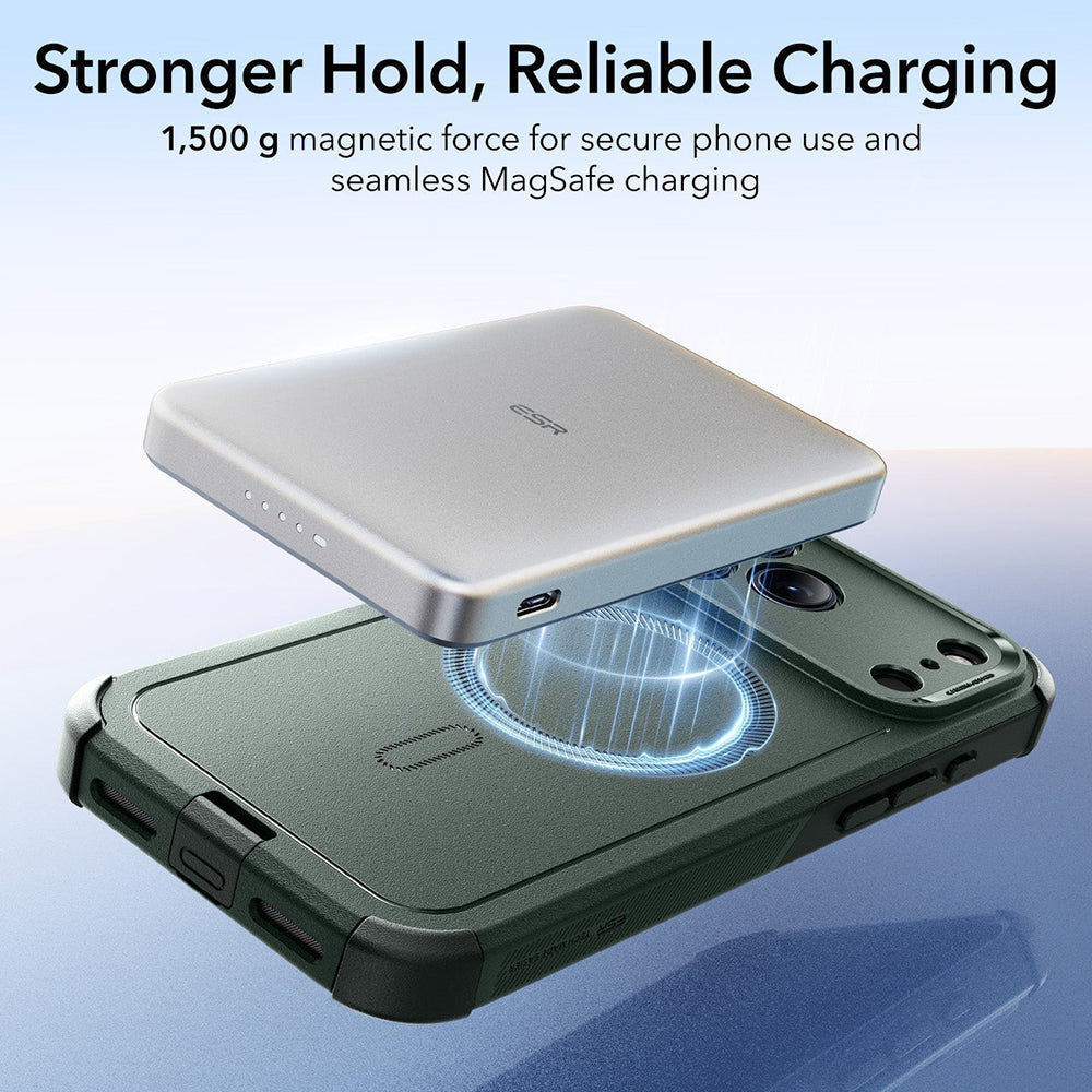 MagSafe-deksel for Apple iPhone 17 Pro, ESR, Cyber, Grønn