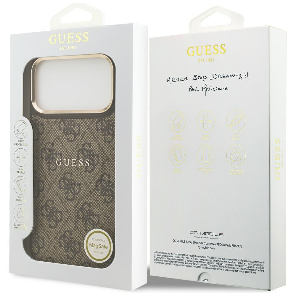 MagSafe-deksel for Apple iPhone 17 Pro, Guess, 4G Classic, Brun