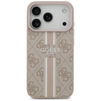MagSafe-deksel for Apple iPhone 17 Pro, Guess, 4G Printed Stripes, Rosa