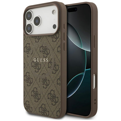 MagSafe-deksel for Apple iPhone 17 Pro, Guess, 4G Ring Classic Logo, Brun
