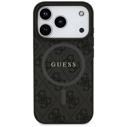 MagSafe-deksel for Apple iPhone 17 Pro, Guess, 4G Ring Classic Logo, Svart