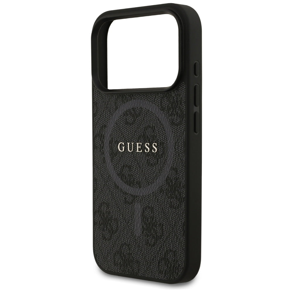 MagSafe-deksel for Apple iPhone 17 Pro, Guess, 4G Ring Classic Logo, Svart