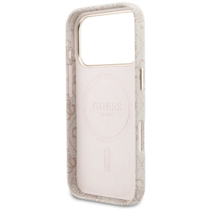MagSafe-deksel for Apple iPhone 17 Pro, Guess, 4G Script Logo, Rosa