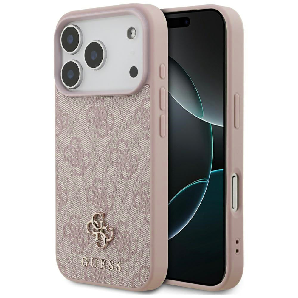 MagSafe-deksel for Apple iPhone 17 Pro, Guess, 4G Small and Classic Logo, Rosa