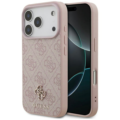 MagSafe-deksel for Apple iPhone 17 Pro, Guess, 4G Small and Classic Logo, Rosa
