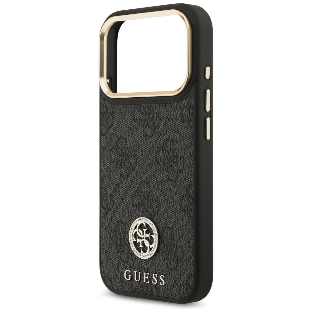 MagSafe-deksel for Apple iPhone 17 Pro, Guess, 4G Strass Logo, Svart