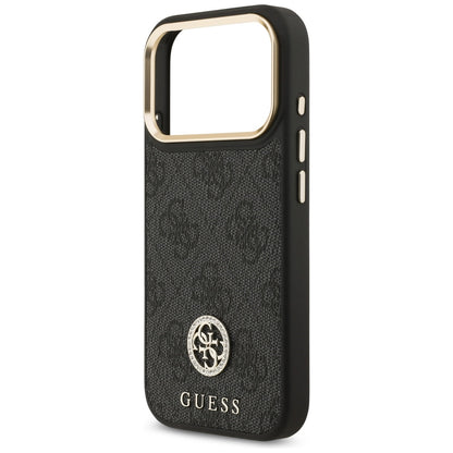 MagSafe-deksel for Apple iPhone 17 Pro, Guess, 4G Strass Logo, Svart