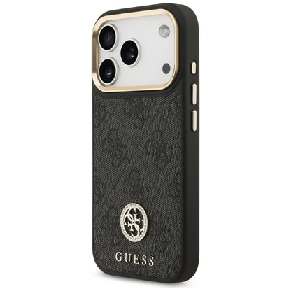 MagSafe-deksel for Apple iPhone 17 Pro, Guess, 4G Strass Logo, Svart