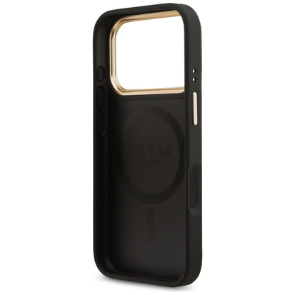 MagSafe-deksel for Apple iPhone 17 Pro, Guess, 4G Strass Logo, Svart