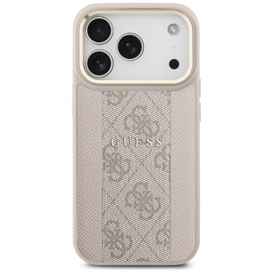 MagSafe-deksel for Apple iPhone 17 Pro, Guess, 4G Stripe, Rosa