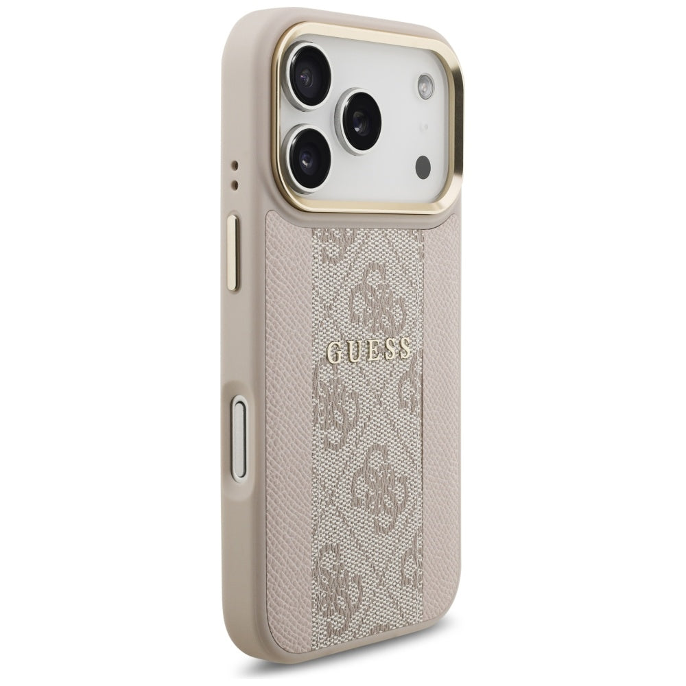 MagSafe-deksel for Apple iPhone 17 Pro, Guess, 4G Stripe, Rosa