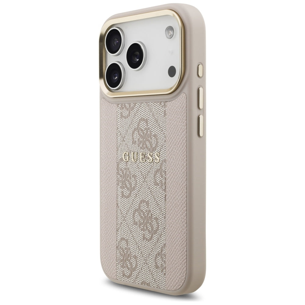 MagSafe-deksel for Apple iPhone 17 Pro, Guess, 4G Stripe, Rosa