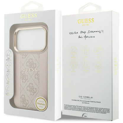 MagSafe-deksel for Apple iPhone 17 Pro, Guess, 4G Stripe, Rosa