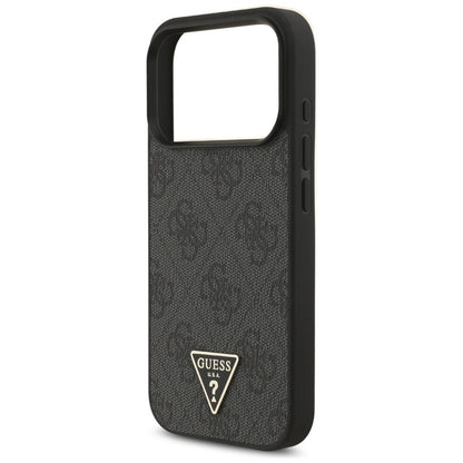 MagSafe deksel for Apple iPhone 17 Pro, Guess, 4G Triangle Logo med snorrem, Svart