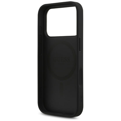 MagSafe-deksel for Apple iPhone 17 Pro, Guess, 4G Triangle Strass, Svart