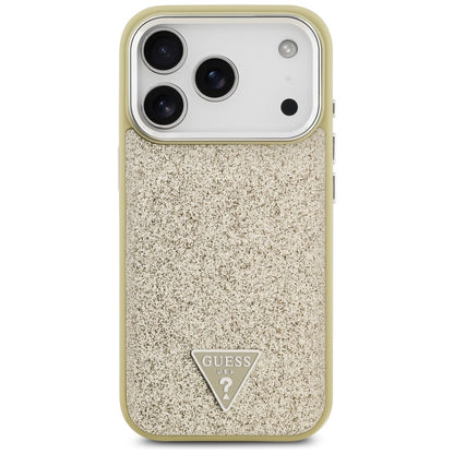 MagSafe-deksel for Apple iPhone 17 Pro, Guess, Glitter Triangle Logo, Gull