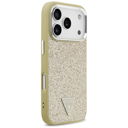 MagSafe-deksel for Apple iPhone 17 Pro, Guess, Glitter Triangle Logo, Gull
