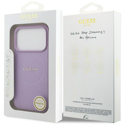 MagSafe-deksel for Apple iPhone 17 Pro, Guess, Grained Gold Ring, Rosa